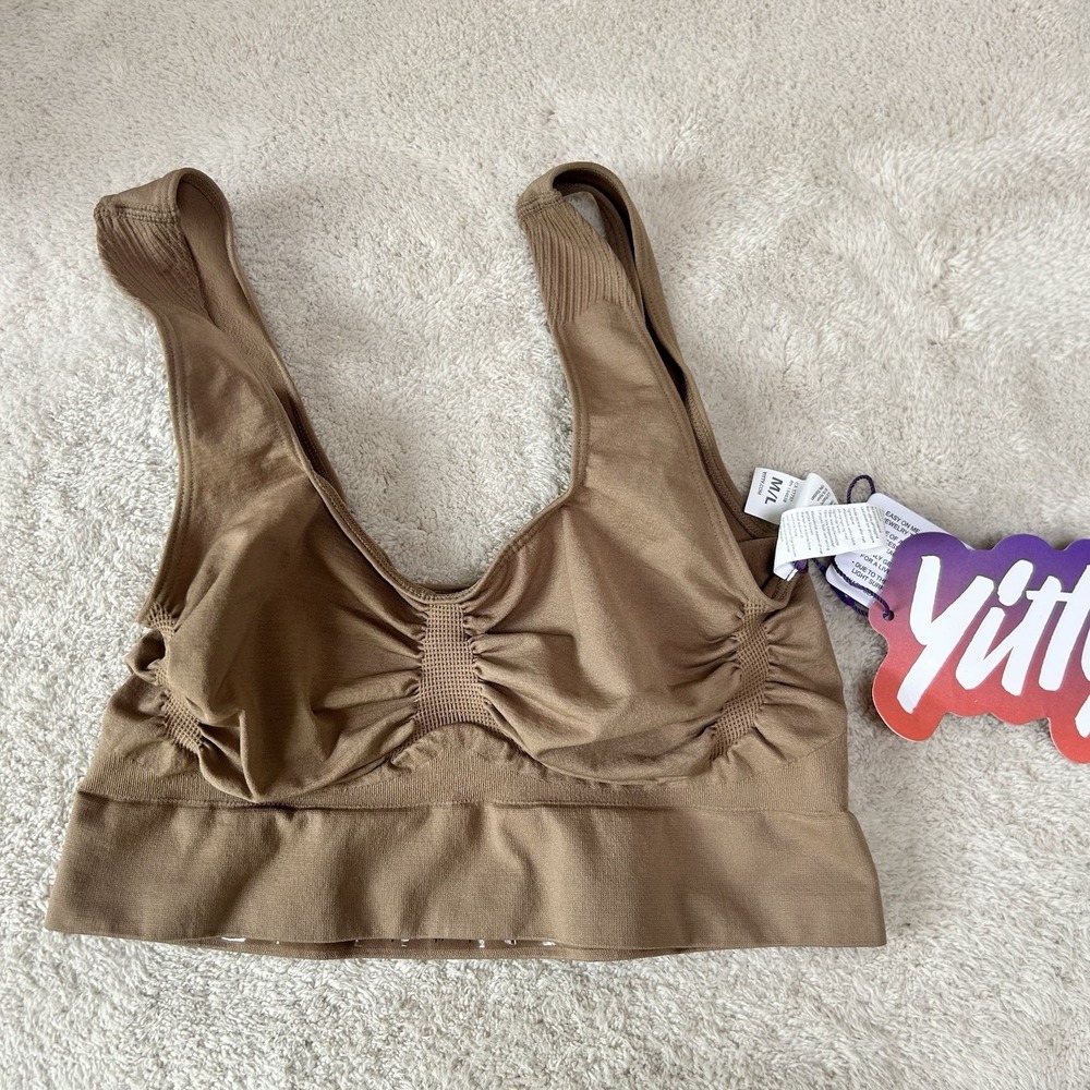 Yitty Nearly Naked Shaping Midi Bra Size M Runs Small NEW Beige No Show Wireless